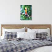 Martinique Macaw Canvas Afdruk (Insitu (Slaapkamer))
