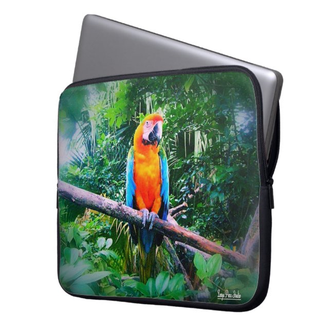 Martinique Macaw Laptop Sleeve (Voorkant Links)