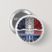 Martinique Martinican French France Tree Roots Ronde Button 5,7 Cm (Voorkant /achterkant)