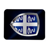 Martinique Metallic Emblem Magneet (Horizontaal)