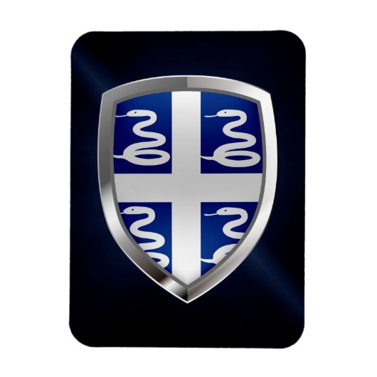 Martinique Metallic Emblem Magneet (Verticaal)