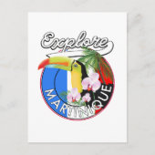 Martinique Reislogo Briefkaart (Voorkant)