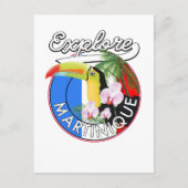 Martinique Reislogo Briefkaart (Voorkant)