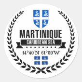 Martinique Ronde Sticker (Voorkant)