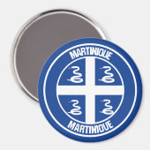 Martinique Round Emblem Magneet (Voorkant / Achterkant)