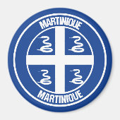 Martinique Round Emblem Magneet (Voorkant)