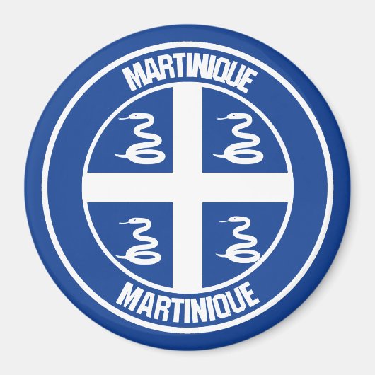 Martinique Round Emblem Magneet (Voorkant)