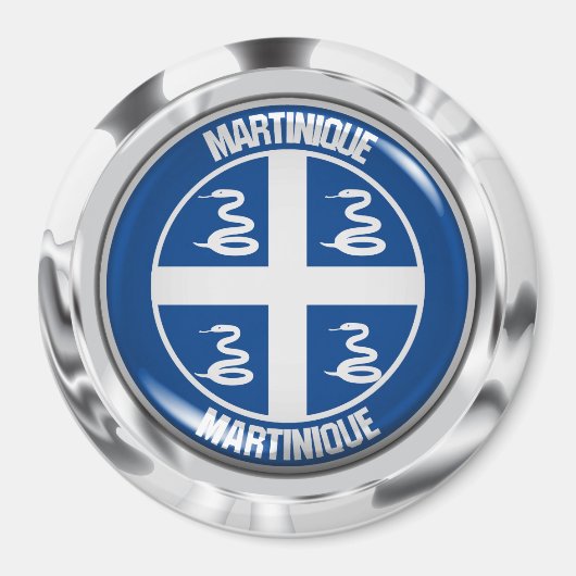 Martinique Round Emblem Magneet (Voorkant)
