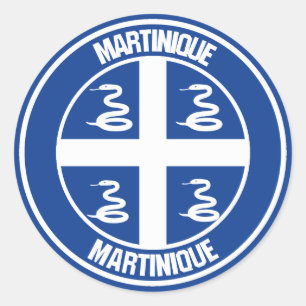 Martinique Round Emblem Ronde Sticker