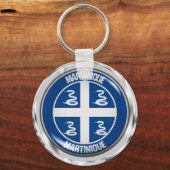 Martinique Round Emblem Sleutelhanger (Voorkant)