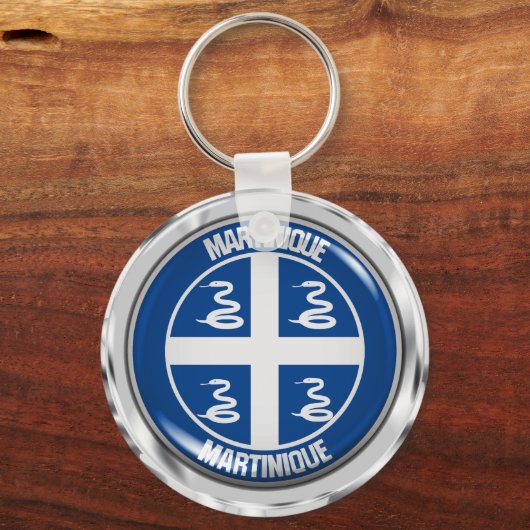 Martinique Round Emblem Sleutelhanger (Voorkant)