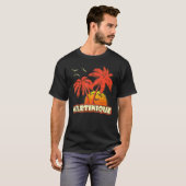 Martinique Summer Palm Trees 80s Beach Sunset T-shirt (Voorkant volledig)