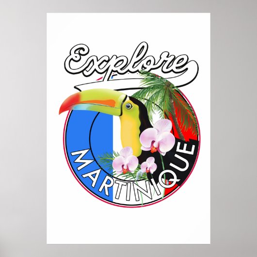 Martinique Travel logo Poster (Voorkant)