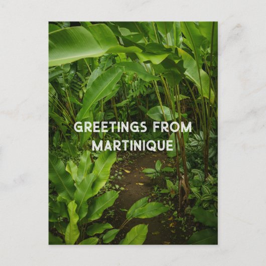 Martinique tropical garden,  travel briefkaart (Voorkant)