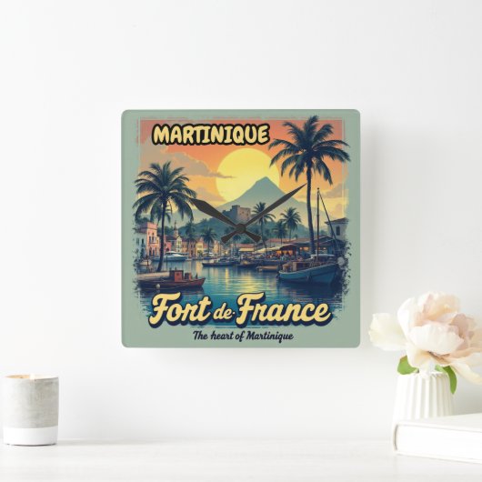 MARTINIQUE VIERKANTE KLOK (Huis)