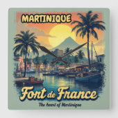 MARTINIQUE VIERKANTE KLOK (Voorkant)