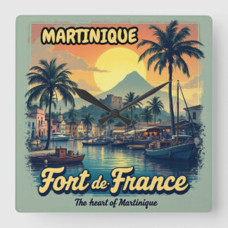 MARTINIQUE VIERKANTE KLOK