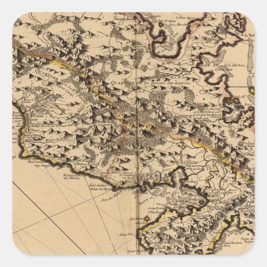 Martinique Vierkante Sticker (Voorkant)