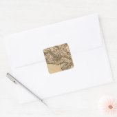 Martinique Vierkante Sticker (Envelop)