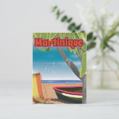 Martinique vintage reisposter briefkaart (Staand voorkant)