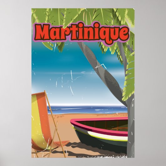 Martinique vintage reisposter poster (Voorkant)