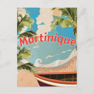 Martinique Vintage vakantieposter Briefkaart