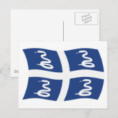Martinique Vlag Ansichtkaart Briefkaart (Voorkant / Achterkant)