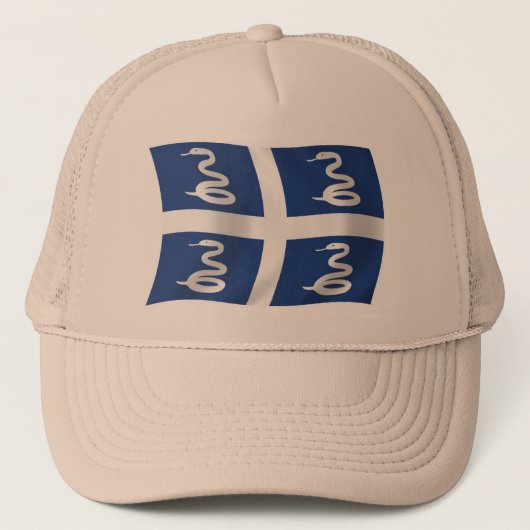 Martinique Vlag Hoed Trucker Pet (Voorkant)