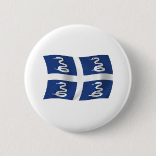 Martinique Vlag Knop Ronde Button 5,7 Cm