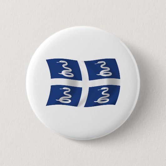 Martinique Vlag Knop Ronde Button 5,7 Cm (Voorkant)