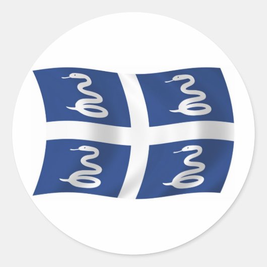 Martinique Vlag Sticker (Voorkant)