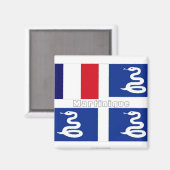 Martinique vlaggenmagneet magneet (Voorkant / Achterkant)