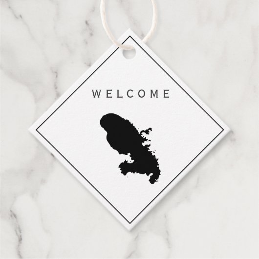 Martinique Wedding Welcome Bag Gift Label (Voorkant)