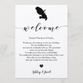 Martinique Wedding Welkomstbrief & reisroute Programmakaart (Voorkant)