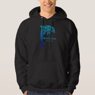 Martinique West Indies  Tribal Dolphin Vaca Hoodie