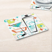 Martinis A Go-Go Drink Coasters Kartonnen Onderzetters (Schuin)