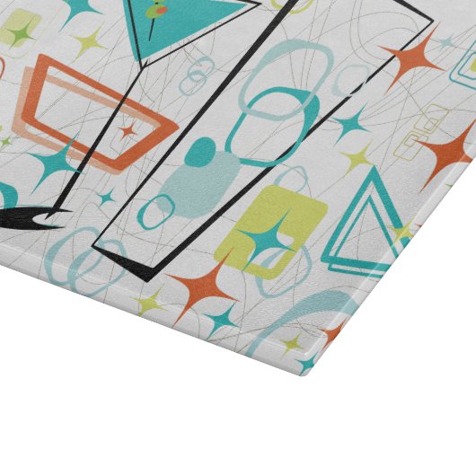 Martinis A Go-Go Glass Cutting Board Snijplank (Hoek)