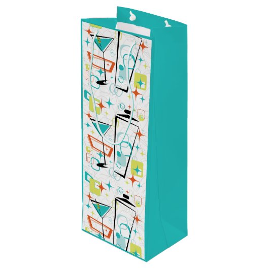 Martinis A Go-Go! Wijn Cadeautas (Achterkant Gekanteld)