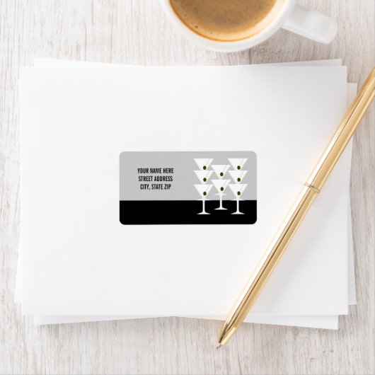 Martinis Address Mailing Labels (Insitu)