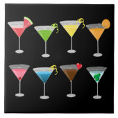 Martinis Art Ceramic Tile Tegeltje (Voorkant)