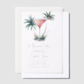 Martinis & Bikinis Kust Afscheidscadeau voor de Br Vellum Uitnodigingen (Offset)