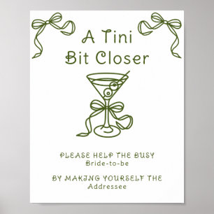 Martinis & Boog Hulp de drukke bruid Adres Poster