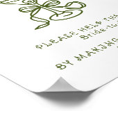 Martinis & Bow Help de drukke bruid Adres Poster (Hoek)