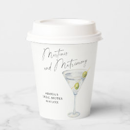 Martinis en het Huwelijk Vrijgezellenfeest Papieren Bekers