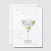 Martinis en het Huwelijk Vrijgezellenfeest Vellum Uitnodigingen (Offset)