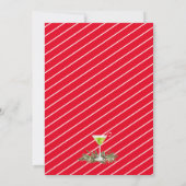 Martinis en maretak Kerstborrel Kaart (Achterkant)