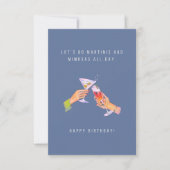 Martinis en Mimosas Birthday Card (Voorkant)