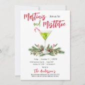 Martinis en Misteletoe Feestelijke Dranken Vakanti Kaart (Voorkant)