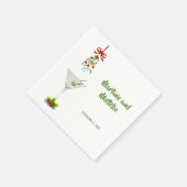 Martinis en Mistletoe Kerstmis Napkins Servet (Hoek)
