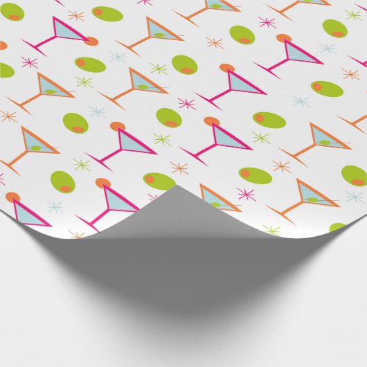 Martinis en Olijfwerkpapier Cadeaupapier (Hoek)